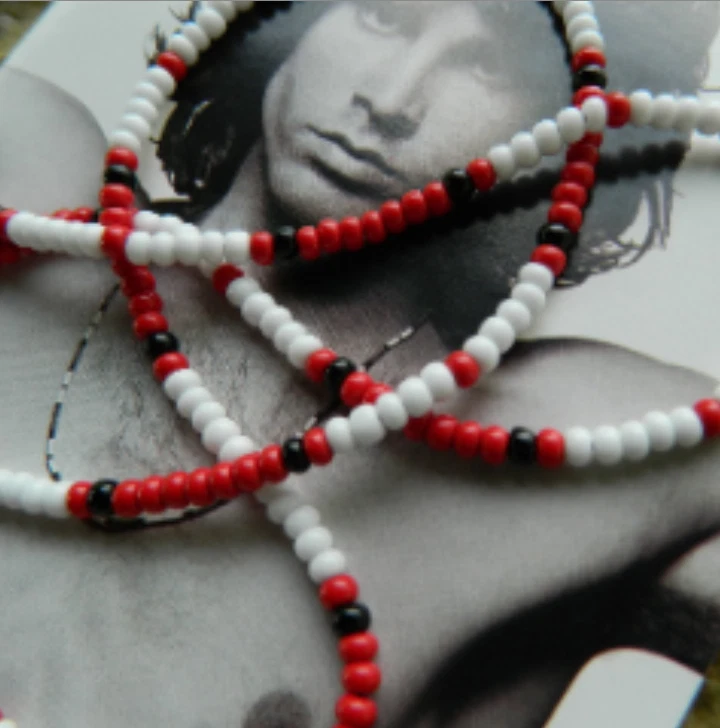 Jim Morrison Style Cobra Necklace/1985 Authentic Red Cobra Bead Necklace/ - Image 2 of 2