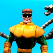 VTG Marvel Spider-Man TAS Doc Ock Figure Green Yellow Bendable Arms