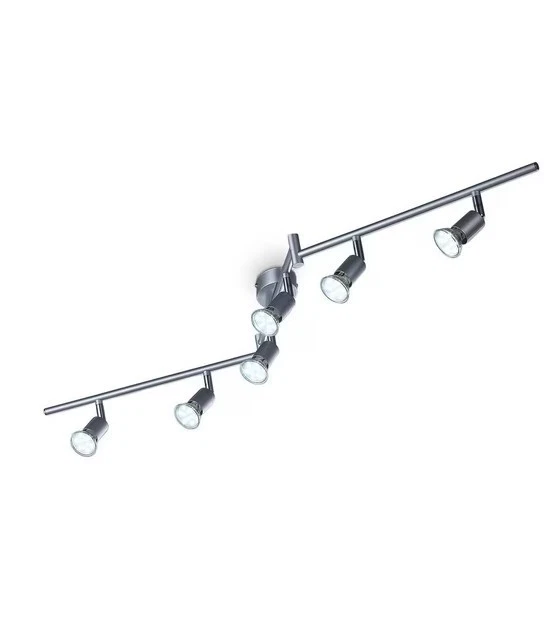 Decken Spot Strahler Lampe Leuchte 30-01-06-T Metall 120,4x12 cm silberfarben - Bild 1 von 1