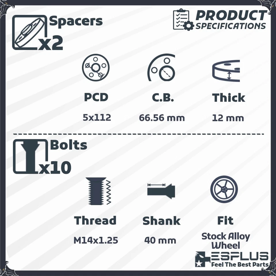 2 piezas 10 mm BMW 5x112mm 66,6 mm buje centrado espaciador apto serie 1-8/I/M/X etc. Foto 3 de 4