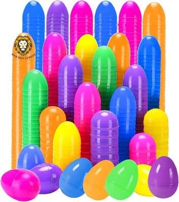 50 PCS Plastic Easter Eggs Easter Hinged Colorful Eggs Toys Bulk Fillable for Ea