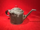 ORIG CIVIL WAR ERA CA 1860 CAMP COFFEE POT / RARE ELBOW SPOUT / TIN CAP