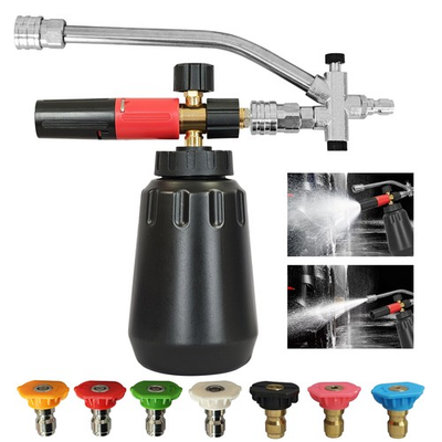#ad 1 4quot; Pressure Washer Gun Car Wash Soap Lance Cannon Spray Set Bottle Snow Foam $33.50