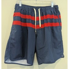 Fair Harbor Navy Blue Lined Swim Trunks Size Large