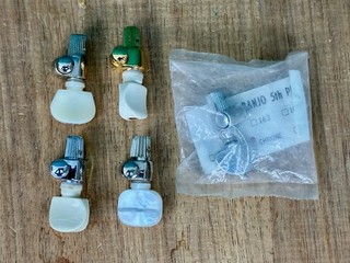 Schaller Banjo Geared Fifth Pegs Gold plated and Nickel