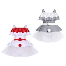 Toddler Girls Dress Backless Skirt Home Costume Wedding Gown Movie Christmas