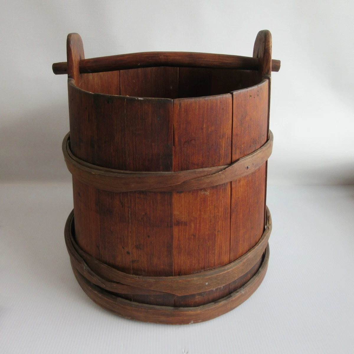 Vintage Early Antique Wooden Maple Syrup Sap Bucket with Handle | eBay