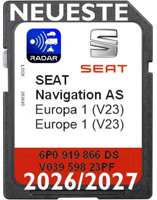 SD Karte für GPS Navigation SEAT GEN2 MIB2 AS 2026/2027 V23 AS 6P0 + Radar