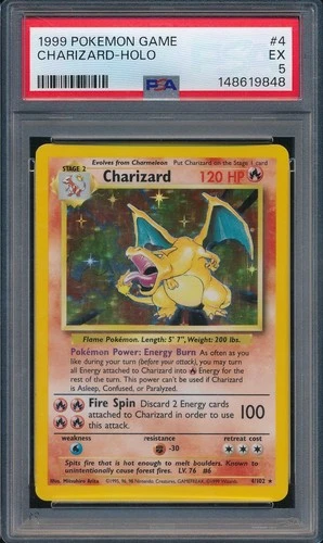 1999 Pokemon Game 4 Charizard Holo PSA 5 EX - 148619848