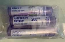 (3 bottles) Boiron Lycopodium Clavatum 200ck - Exp Feb 2026