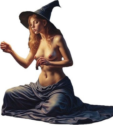 halloween deko Hexe Zauberguss Bild 