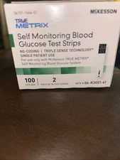 McKesson TRUE METRIX Blood Glucose Diabetic Test Strips 100 Count exp 9/2025