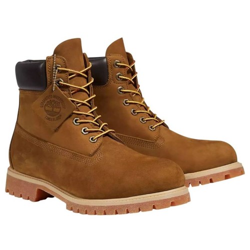 Timberland Men's 6" Premium Waterproof Boot Ankle, Dark Wheat Nubuck, ALL SIZES - Afbeelding 4 van 5