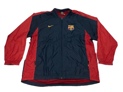 Vintage Barcelona Spain Training Top Jacket Raincoat Coat 1990's Nike Size XL
