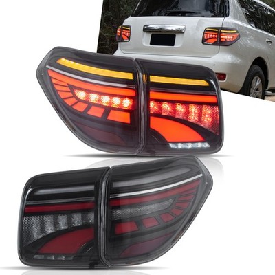 VLAND Clear LED Tail Lights For 2017-2020 Nissan Armada W/Start-UP Animation L+R