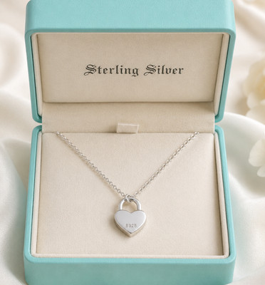Sterling Silber S925 Qualität zierlich zart Herz Anhänger Kette Halskette