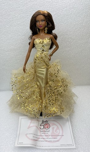 2008 Mattel “50th Anniversary Glamour Barbie-African American” #N5860 Doll - Picture 2 of 21