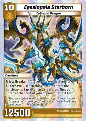 Kaijudo 1X CASSIOPEIA STARBORN Super Rare S1/S10 10INV - Invasion Earth - 2013