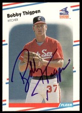 1988 Fleer 410 Bobby Thigpen In Person Signed Auto 68329 1988 Fleer 410 Bobby Thigpen In Person Signed Auto 68329