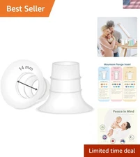 14 mm Flange Insert for Elvie & Medela Pumps - Hypoallergenic Silicone Comfort