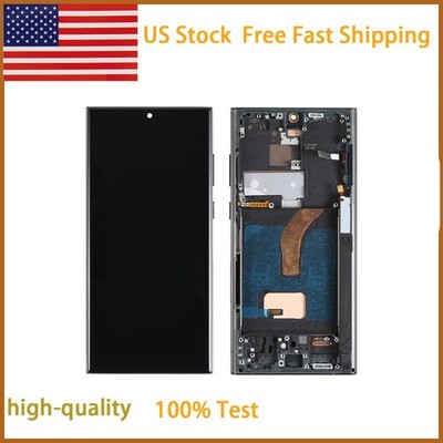 Replacement OLED For Samsung Galaxy S22 Ultra S908U1/W LCD Display Screen Frame