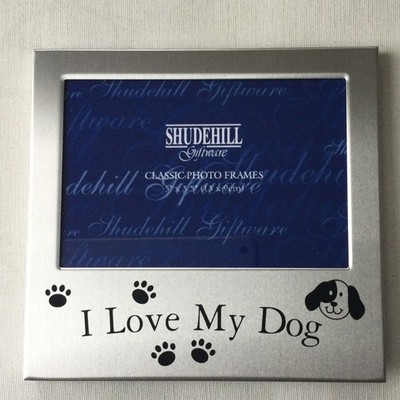 Shudehill   I love my dog Satin Silver Frames Bilderrahmen ich liebe meinen Hund