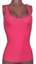 Pink Stretch Soft Tank Cami Cleavage Top Nobo S New Casual Chic Fitted Everyday