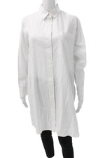 Everlane Womens Shirt Dress White Cotton Collared Long Sleeve Size 6