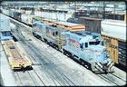 ZL-2393 Original Slide SCL #4737 GP16 + Rolling Stock Yard Track Atlanta GA 1984