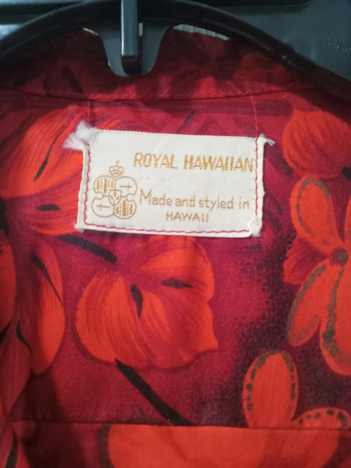 Camisa masculina havaiana real vintage grande floral feita com botões no Havaí anos 90 - Imagem 2 de 4