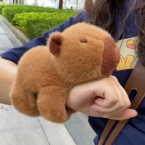 Stuffed Dolls Capybara Slap Wristband Cartoon Huggers Slap Toy Kids Gift - Picture 6 of 17