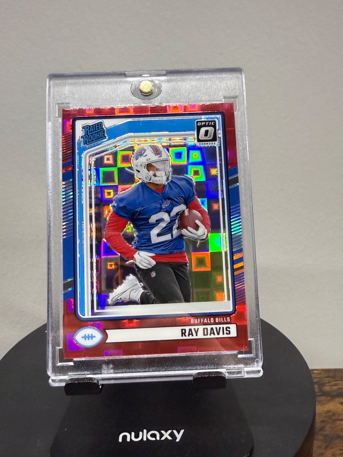 2024 Donruss - Rated Rookie Ray Davis #316 Optic Preview Red Pandora Prizm (RC)