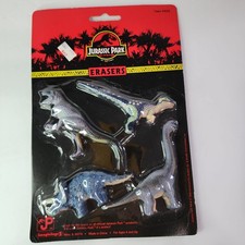 Vintage 1992 imaginings3 Jurassic Park JP MOC Erasers Set of 4 Item 405 Amblin
