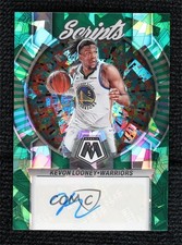 2022-23 Panini Mosaic Scripts Green Ice Prizm Kevon Looney #MS-LOO Auto 04dh