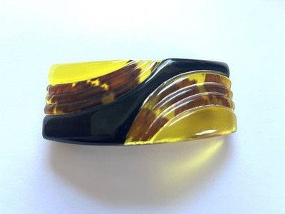SUN VIOLET WINNY Vintage Hair Barrette Tortoiseshell Style Made in Japan