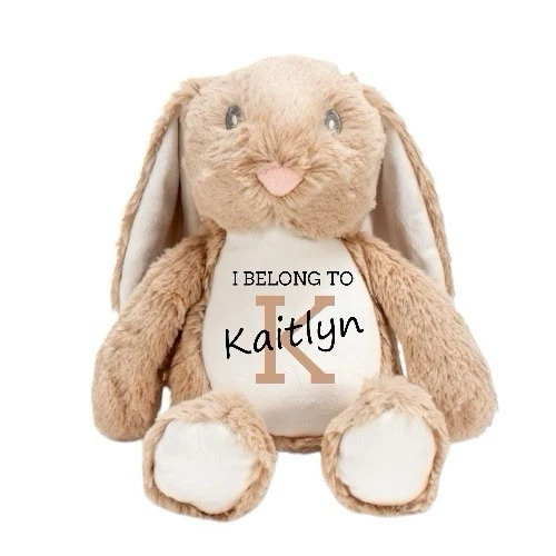 Personalised Bunny Rabbit Plushie Teddy | Easter Bunny Soft Toy - Image 3 of 4