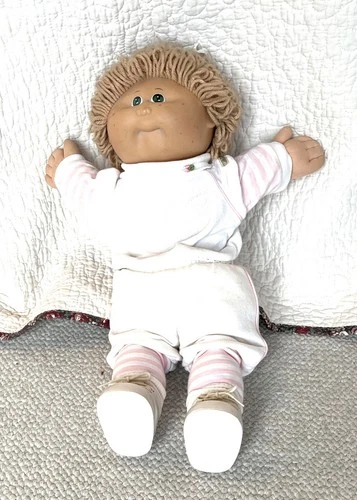 Vintage Coleco Cabbage Patch Kids Doll Blond 1978 1982 With Original Clothes