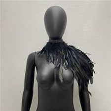 Feather Cape Black Scarf Artificial Girls Shoulder Wrap for Costume Accessories