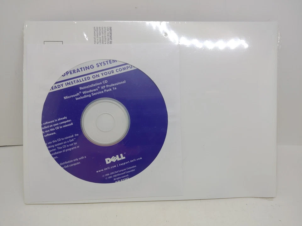 Microsoft Windows XP Professional Service Pack 1 Dell Reinstallation CD SEALED - Image 2 of 2