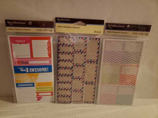 Recollections LABELS Lot of 3 - 66 Stickers for Planners Journals ...