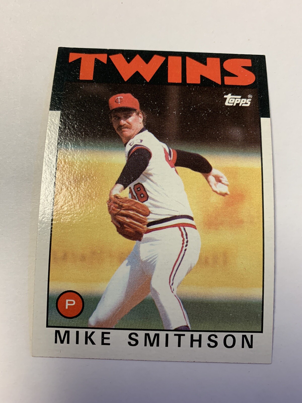 1986 Topps Minnesota Twins Mike Smithson
