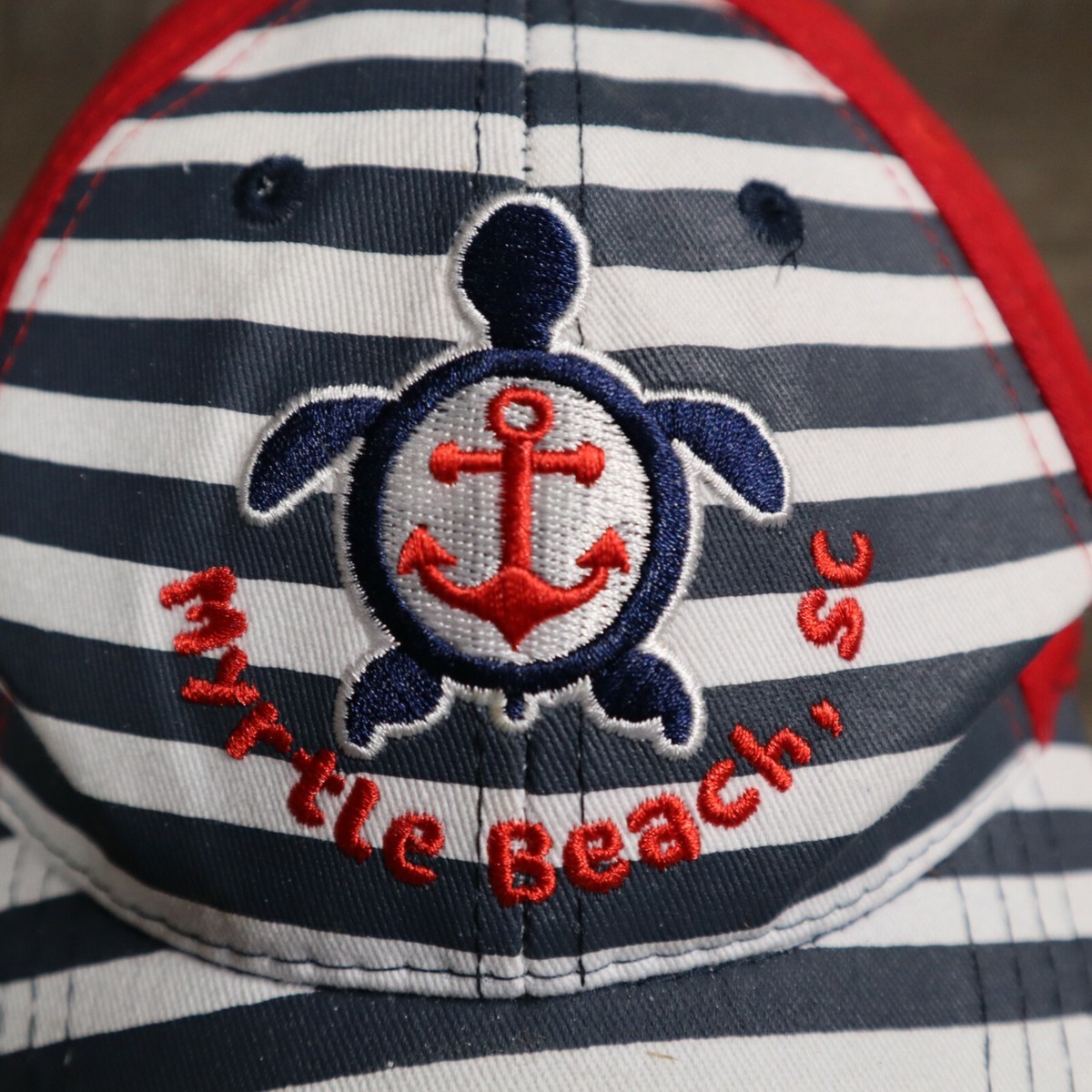 Myrtle Beach SC Adjustable Red White Baseball Cap Hat | eBay