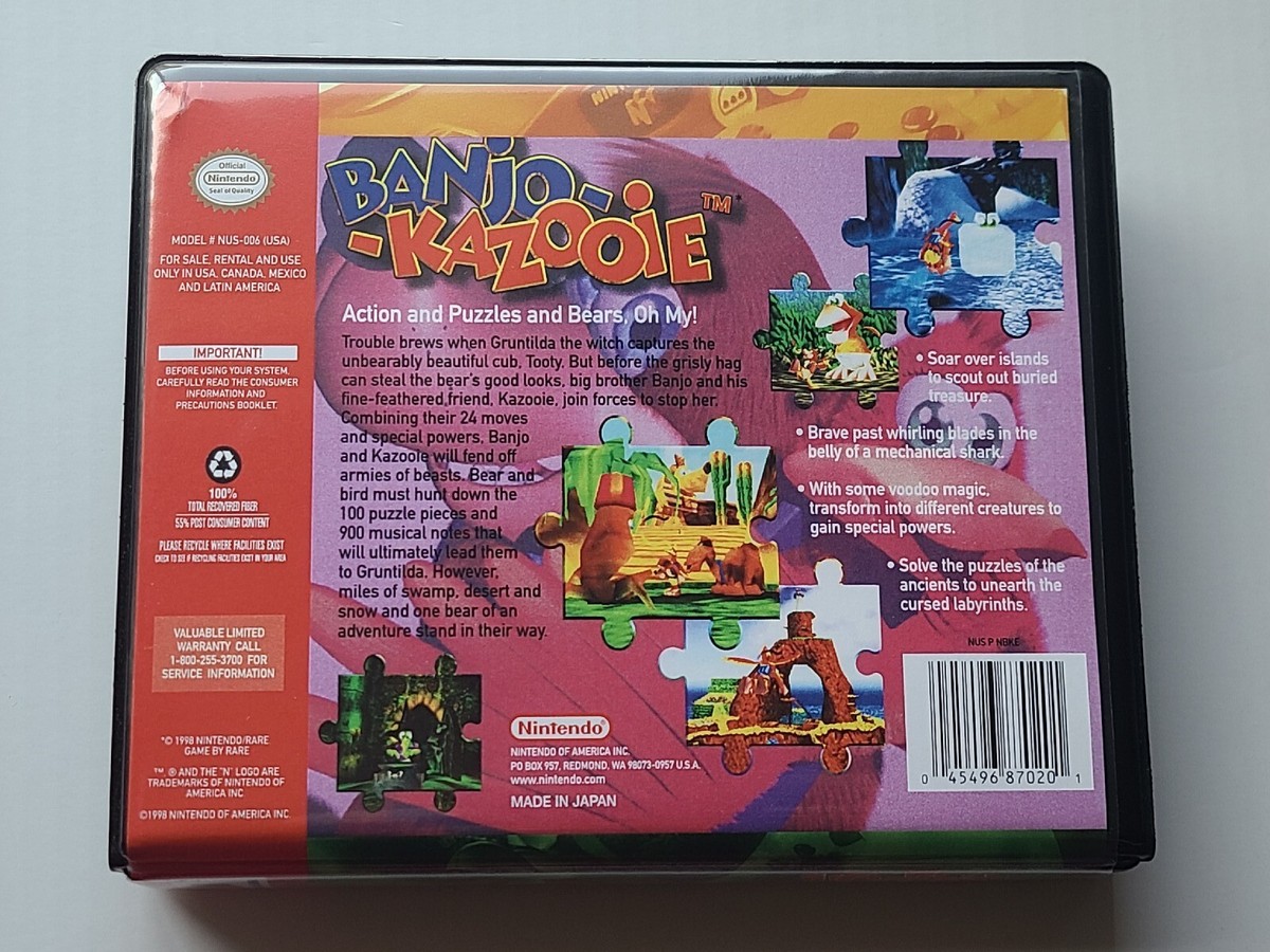 Banjo Kazooie CASE ONLY Nintendo 64 N64 Box ANY 4+ 20% OFF A+