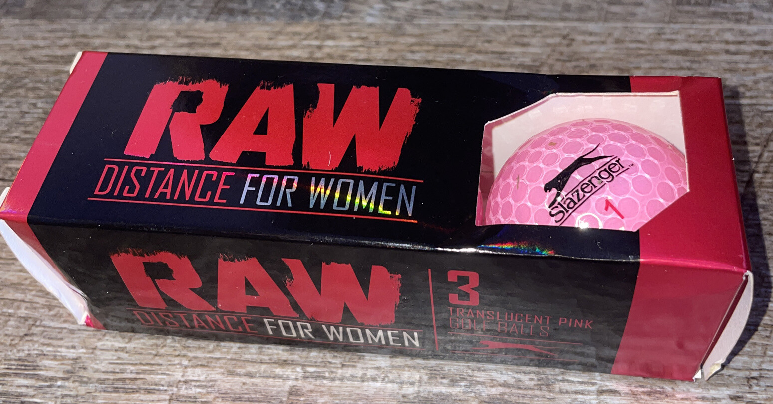 Slazenger Raw Distance For Women Golf Balls 2 Pink 1 Sleeve of 3