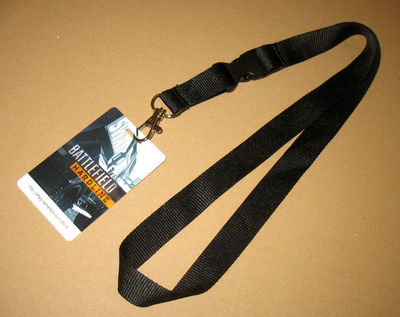 Battlefield Hardline Card with lanyard / Schlüsselband Gamescom 2014