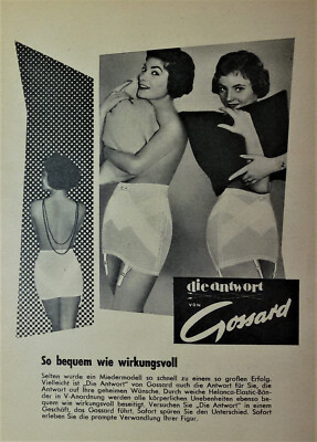 # Advertisement A5: Gossard Bodice 1959 (WA72)