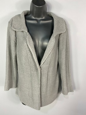 GREY KNITTED CASUAL CARDIGAN JUMPER | eBay
