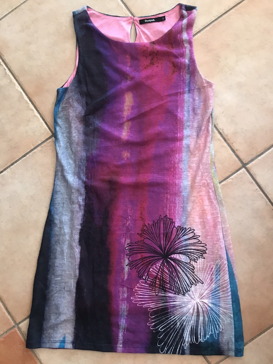 Robe Chasuble Desigual Multicolore Taille XL/42 - Occasion Très Bon état, Longueur Genou