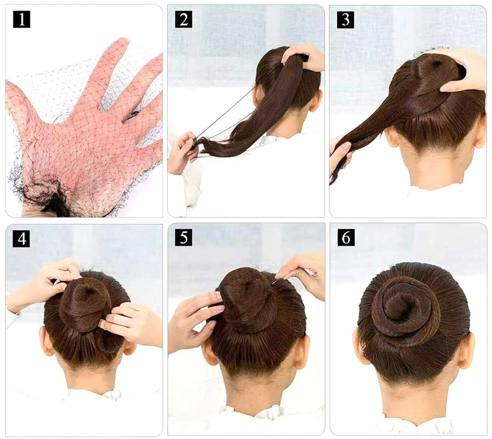 Pack of 3 Black Brown Blonde Hair Bun Nets Dancewear Equestrian Sport Cooking - Image 3 of 4