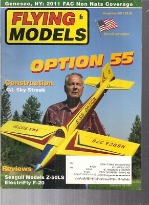 Flying Models November 2011 Plane Aviation Hobby Gas R/C Option 55 Seagull z50ls
